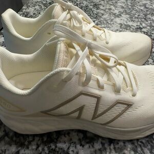 New Balance Cream and White Athletic Shoes